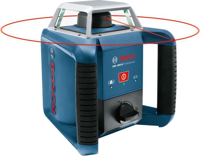 1 x 9 V block battery (6LR61), 1 x rechargeable battery 9V 7HR9V VARTA, 1 x VARTA charger, 2 x battery LR20 1.5V (D), 2 x rechargeable battery 1.2V HR20 (D) VARTA, Battery compartment (1 609 203 M02), Construction tripod BT 152 Professional, Craftsman's case, Laser receiver LR 1 Professional (0 601 015 400), Measuring rod GR 2400 Professional