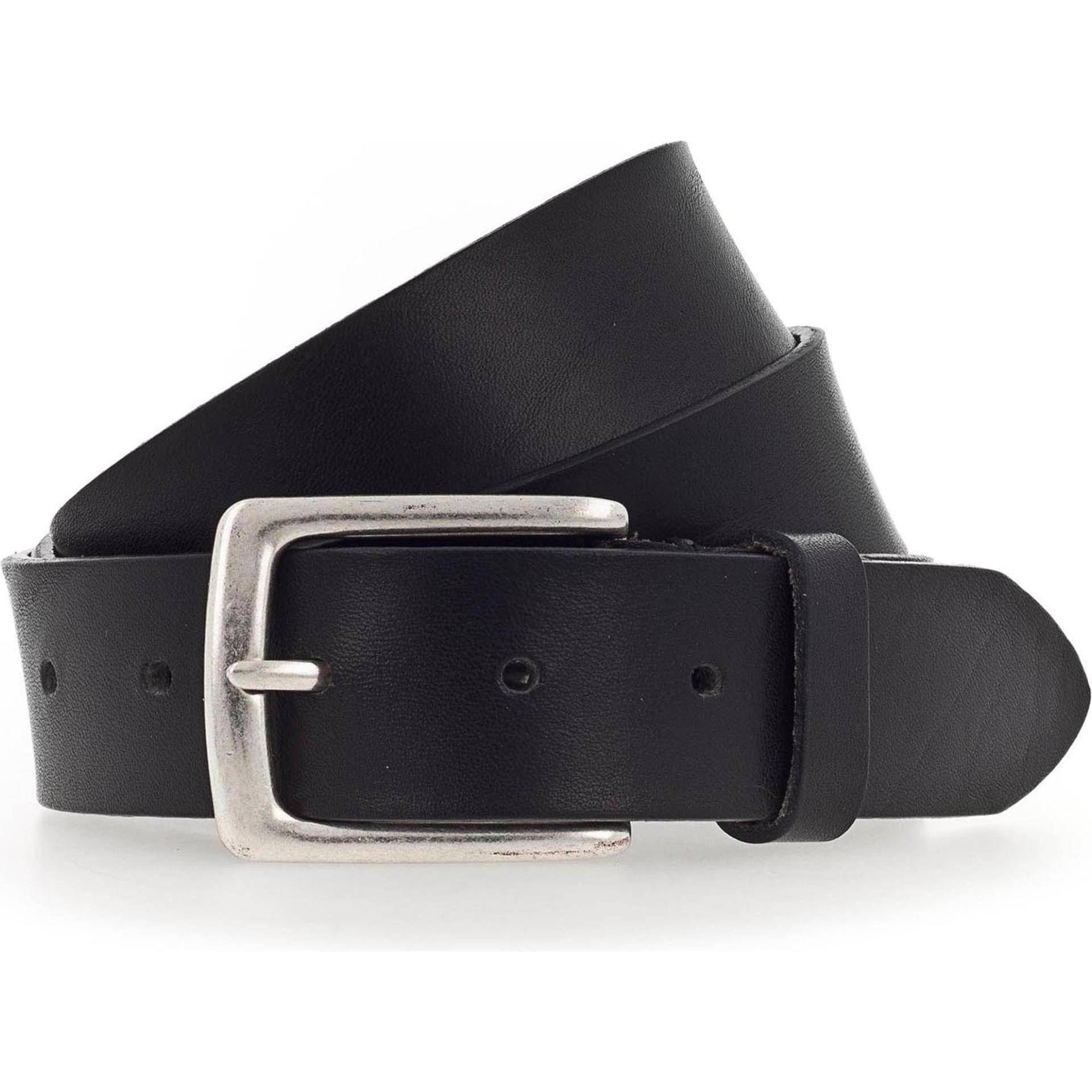 B.Belt, Herren, Gürtel, Ben Gürtel Leder, Schwarz, (80)