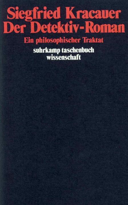 Produktbild Der Detektiv-Roman (Deutsch, Siegfried Kracauer, 1979)