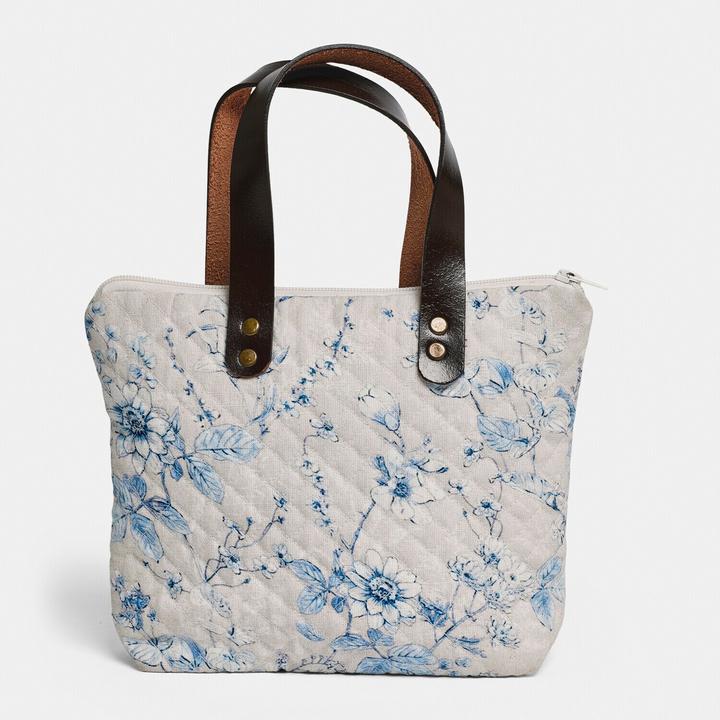 Produktbild Loberon Tasche Vailenne creme/blau