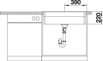 Actual product image Blanco Etagon 8 (Top-mounted sink, 78 cm, 51 cm)