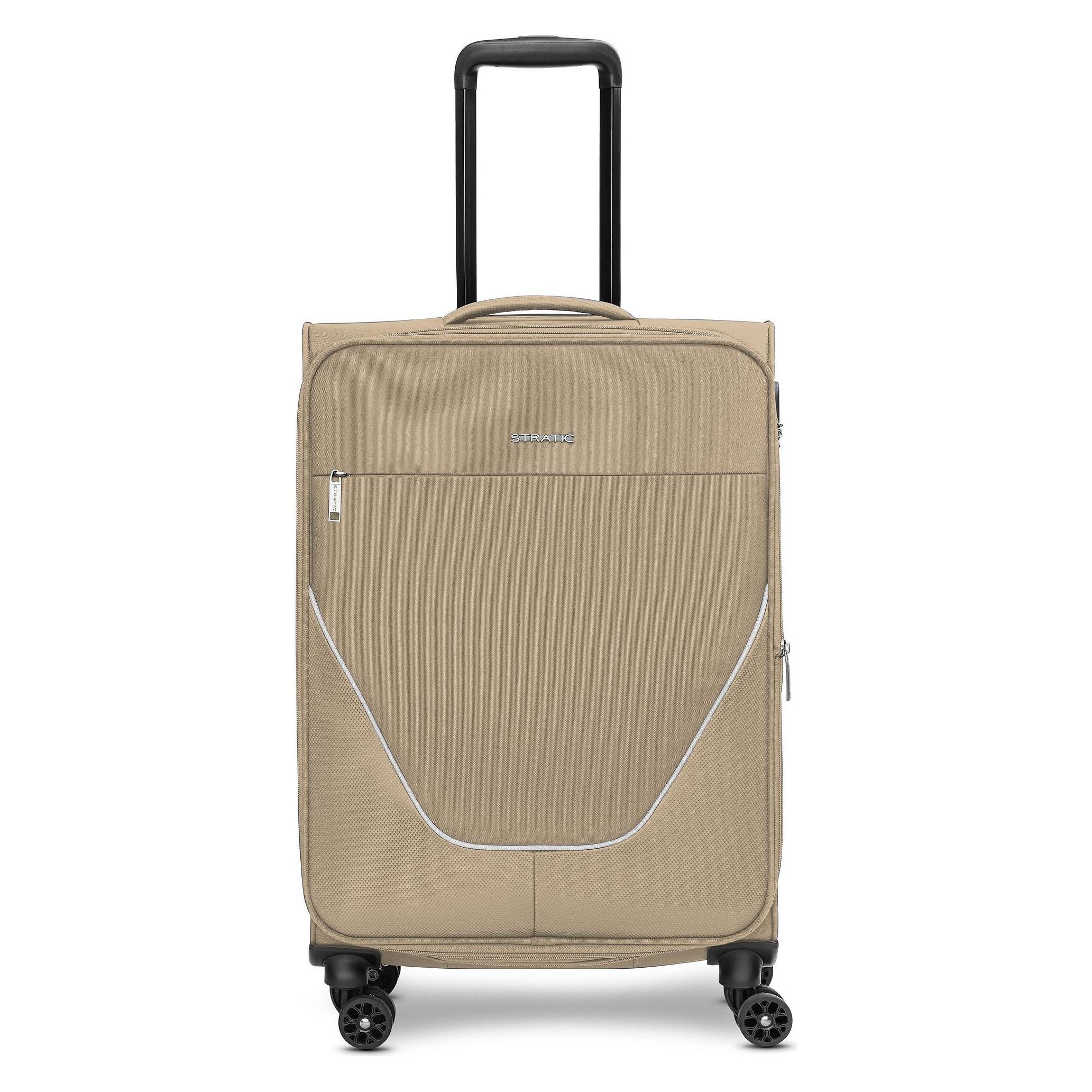 Stratic, Koffer, Taska 4-Rollen Trolley M 65 Cm Mit Dehnfalte, Grau, (74 l)