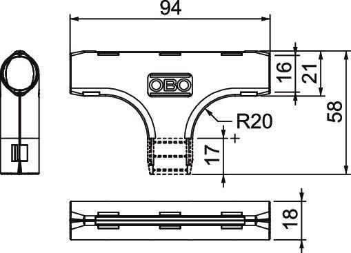 Produktbild OBO Bettermann Quick-Pipe-T-Stück