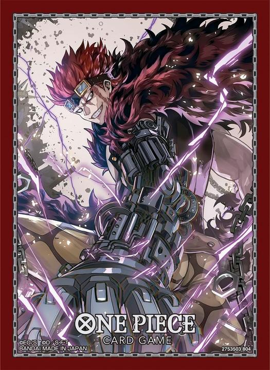 Actual product image Bandai One Piece Card Game - Eustass Captain Kid Official Sleeves Set No. 9 (70 Sleeves)