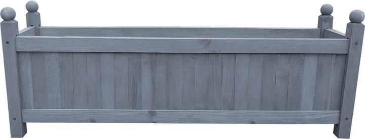 Produktbild HTI-Living Holz-Pflanzkasten in Grau Blumenkübel für Garten, Terrasse und Balkon (20 x 90 x 34 cm)