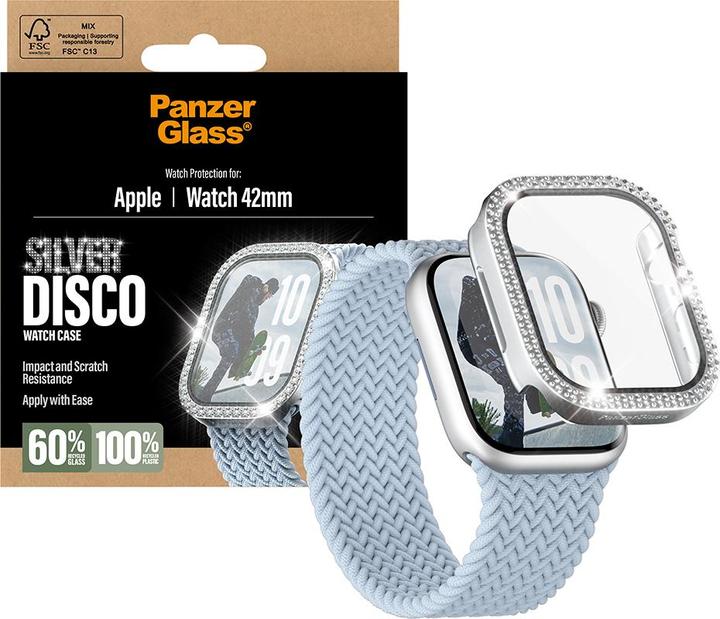 Actual product image PanzerGlass Screen Protector Fullbody Disco Silver Apple Watch 2025 42mm