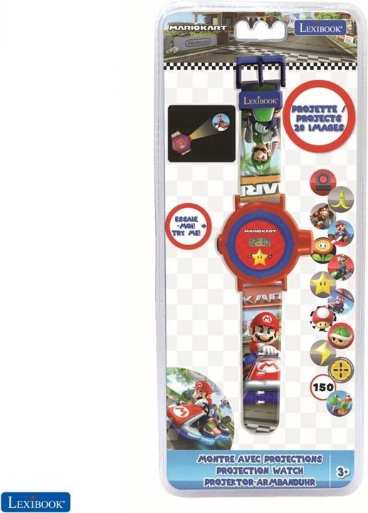 Image du produit Lexibook Horloge de projection numérique au design Mario Kart avec 20 images à projeter