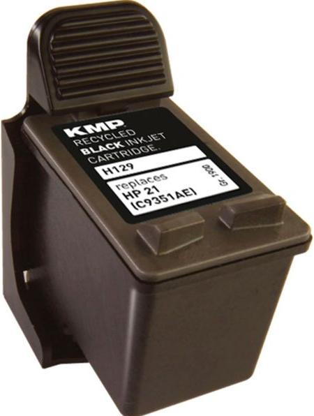 Produktbild KMP H129 Tintenpatrone kompatibel mit HP C 9351 AE (BK)