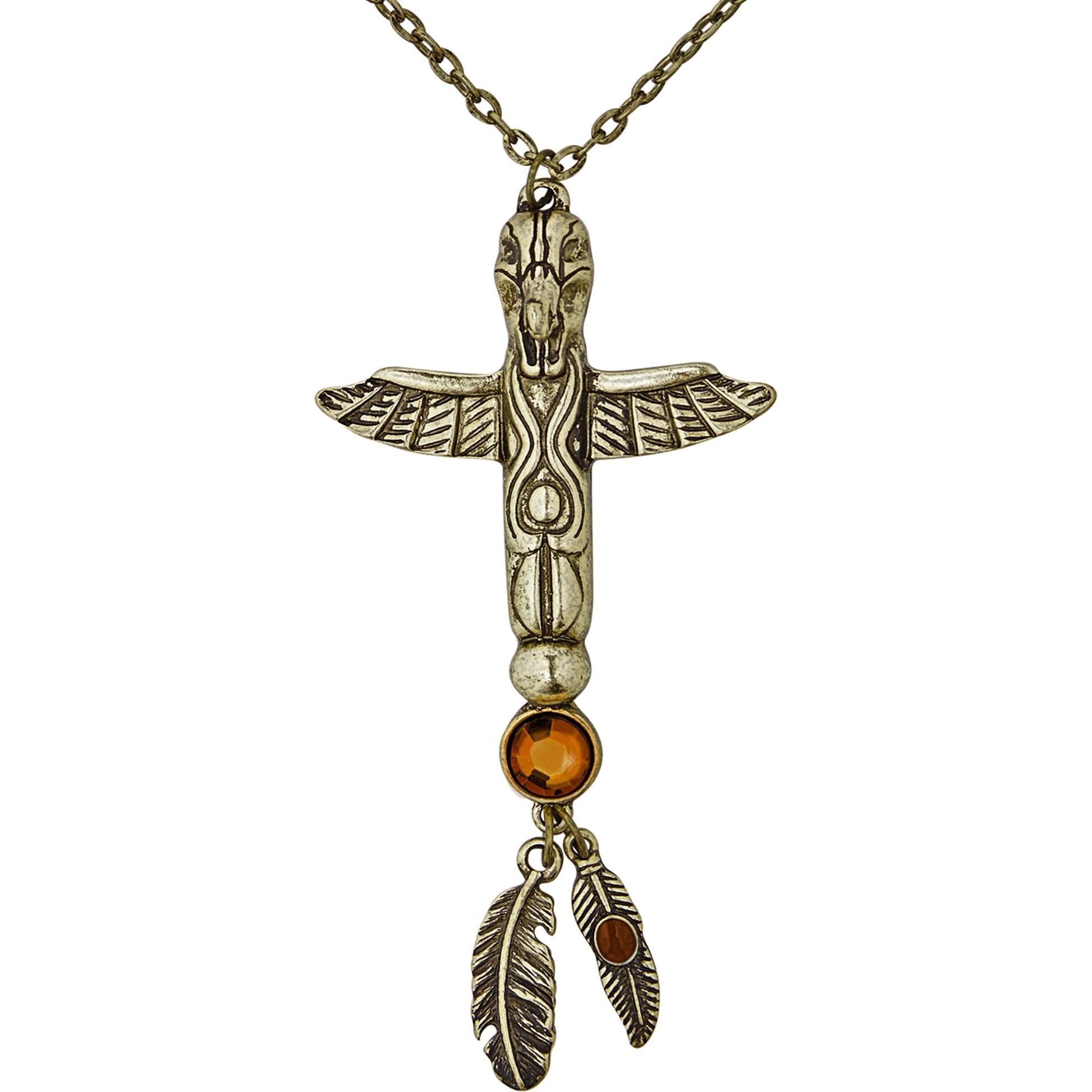 Thumbnail - Widmann Goldene Totem Indianerketter Mit Stein