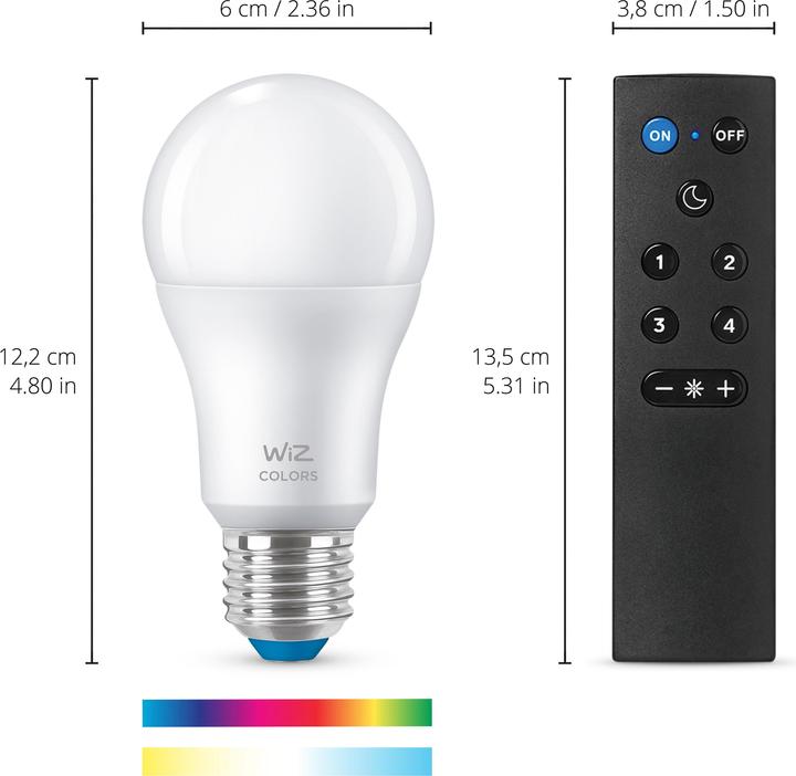 Actual product image WiZ Tunable (E27, 8 W, 806 lm, 1 x, F)