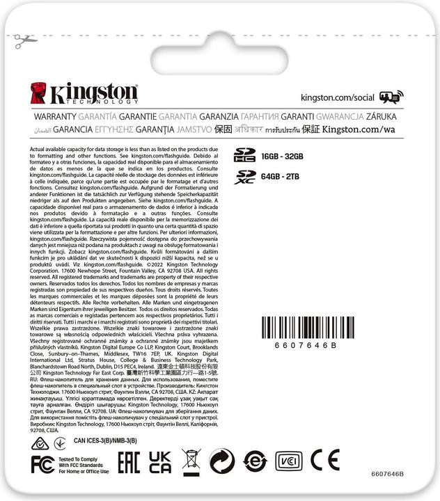 Productafbeelding Kingston Canvas React Plus SDXC UHS-II 300R/260W U3 V90 voor /4K/8K (256 GB, SDXC, U3, UHS-II)