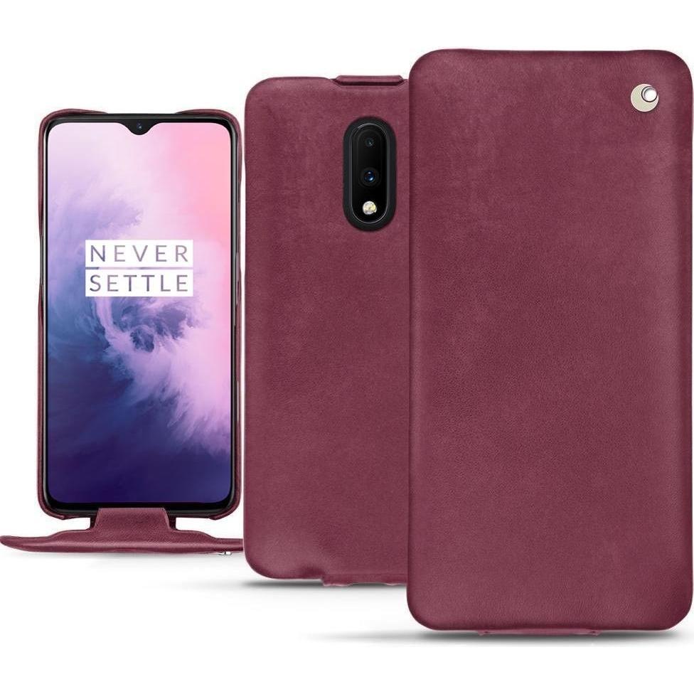 Noreve Lederschutzhülle vertikal (OnePlus 7), Smartphone Hülle, Violett