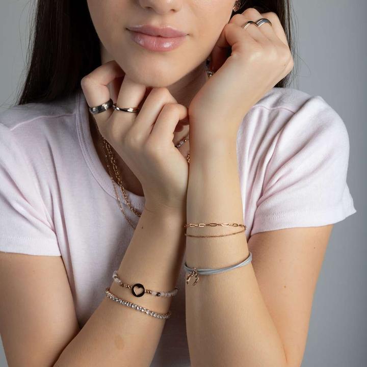 Produktbild Bijouteria Armband (19 cm, Achat, Edelstahl, PVD Beschichtung (goldfarbig))