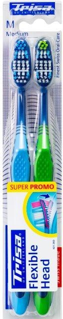 Image du produit Trisa Flexible Head brosse à dents duo medium (Moyen, 1 x)