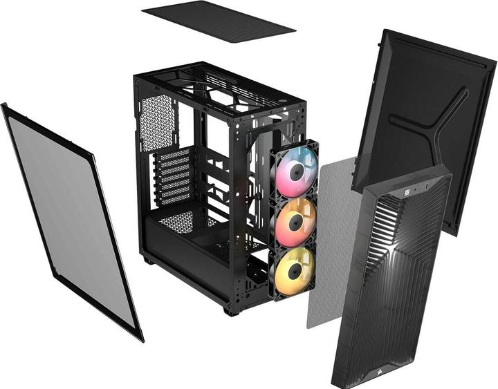 Actual product image Corsair 3200D RS ARGB Mid-Tower Performance Case, Smoke (ATX, mATX, Mini-ITX)
