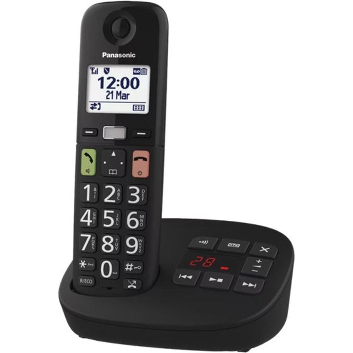 Panasonic DECT KX-TGU130EXB Mono Zwart, Telefon, Schwarz
