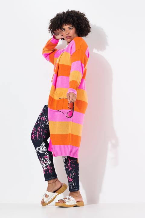 Actual product image Angel of Style Long cardigan with block stripes (50, 52)
