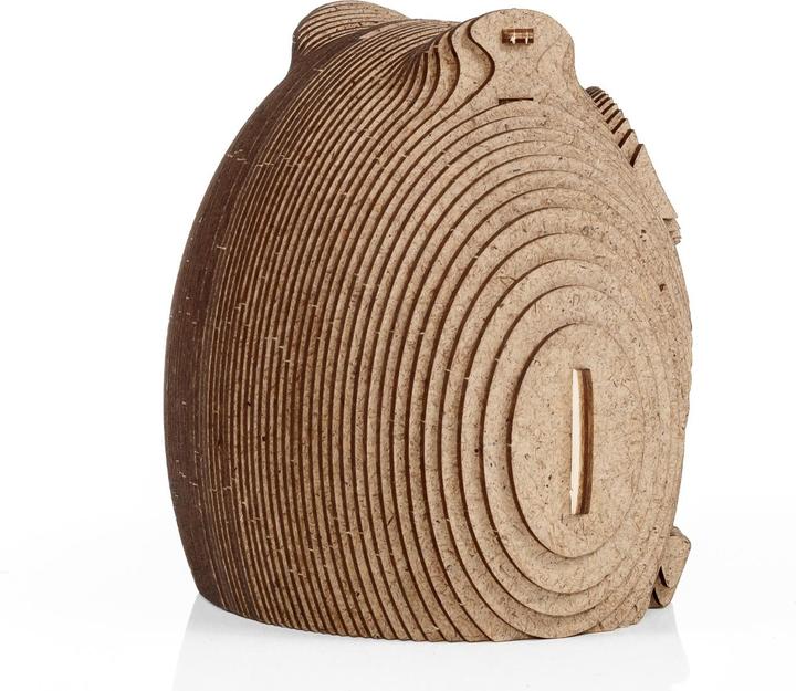 Actual product image Eco Wood Art Coin Bank Puzzle - Owl