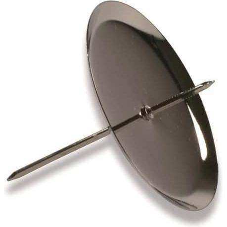 Riffelmacher, Kerzenständer, 4 Kerzenstecker aus Metall silber 60 mm