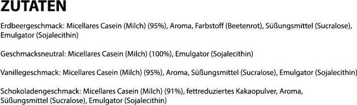 Nutritional values and ingredients MyProtein Micellar casein (Chocolate, 1 pcs., 1000 g)