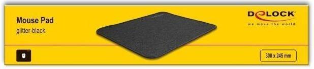 Produktbild Delock Mauspad Glitzer-schwarz 300 x 245 mm