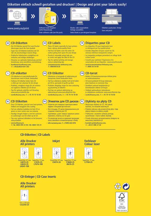 Actual product image Avery CD Labels Supersize