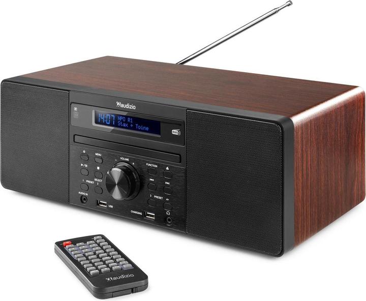 Produktbild Audizio Radio/CD-Player Prato Dunkelbraun (FM, DAB+, Bluetooth)