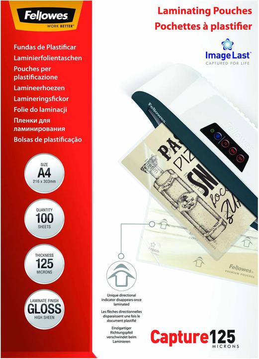 Image du produit Fellowes Capture 125 (A4, 100 pcs, 125 µm)