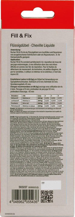 Immagine prodotto Fischer Tassello liquido Fill&Fix K (1) (1 pz.)
