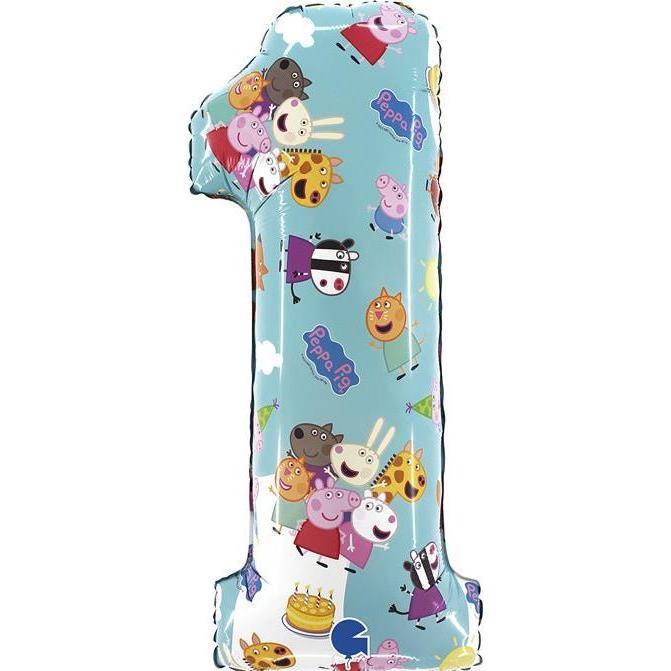 Grabo Balloons XL Peppa Pig Zahlen 1 Ballon