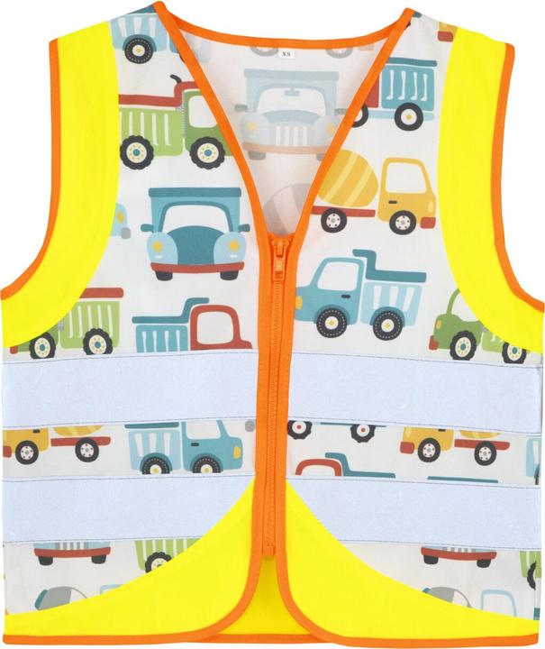Produktbild Korntex Kinder Warnweste Vehicle Fun Gelb/Baufahrzeuge CO2 Neutral XXS EN 17353 ® ACTVEHCONYW (XXS)