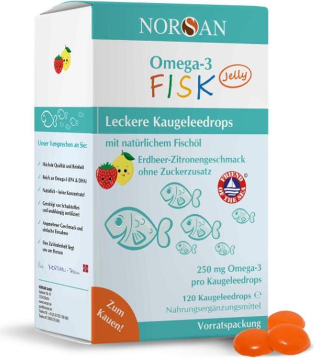 Produktbild Norsan Omega-3 Kids Jelly (120 Stk) (120 Stück, Bonbon, 261 g)