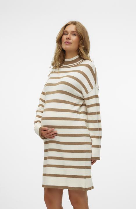 Immagine prodotto Mamalicious Vestibilità regolare Collo alto Polsini a coste Maniche raglan Abito corto Abito in maglia (L)