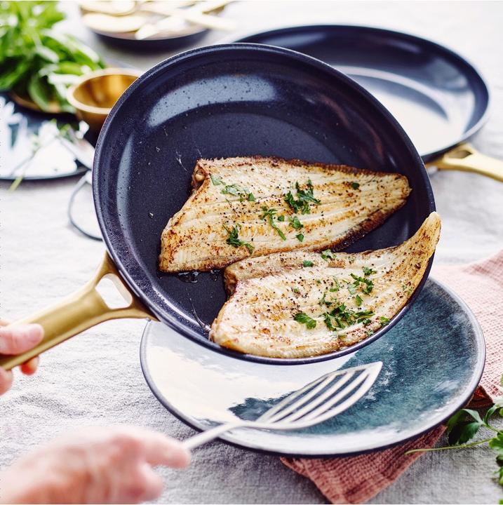 Immagine prodotto Greenpan Padelle in ceramica PADOVA Black 20 + 24 + 28 cm (28 cm, Set di pentole e padelle da cucina, Alluminio)