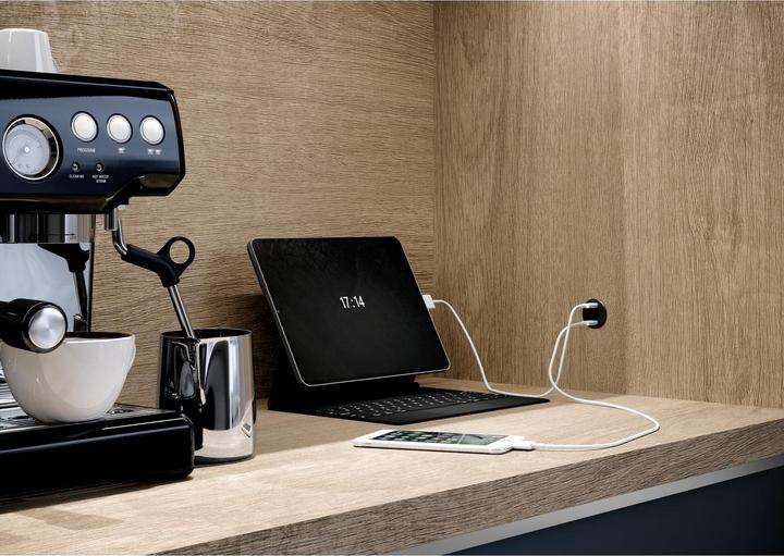 Actual product image Halemeier USB Einbau-Doppelsteckdose TYP C