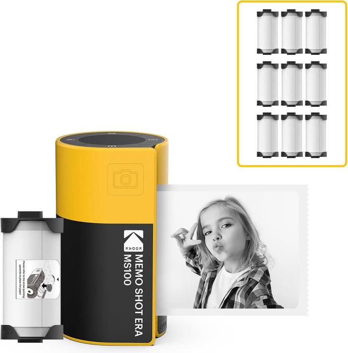 Kodak Appareil photo instantané Memo Shot MS100 Jaune Bundle
