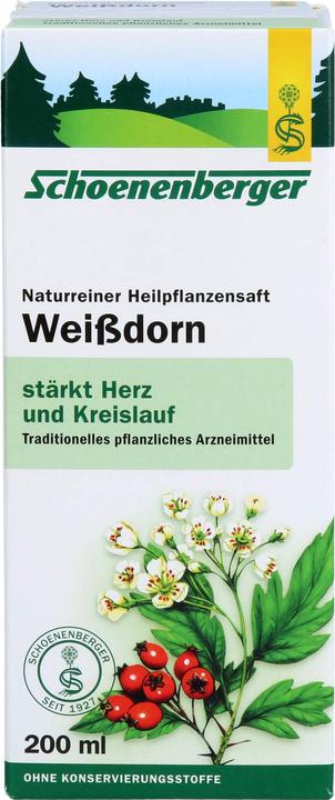 Produktbild Schönenberger Naturreiner Heilpflanzensaft Weissdorn, 200 ml FLU