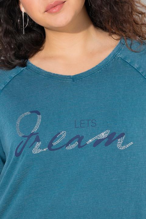 Immagine prodotto Ulla Popken Maglia dal taglio svasato con stile vintage, scollo a V e maniche lunghe (46, 48)
