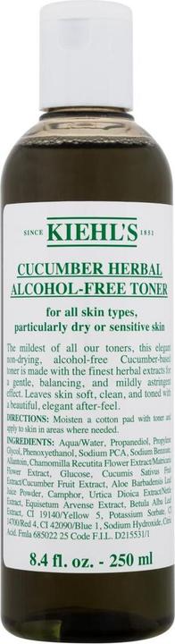 Image du produit Kiehl's Tonique pour le visage Cucumber Herbal Alcohol-Free (Eau micellaire, 250 ml)