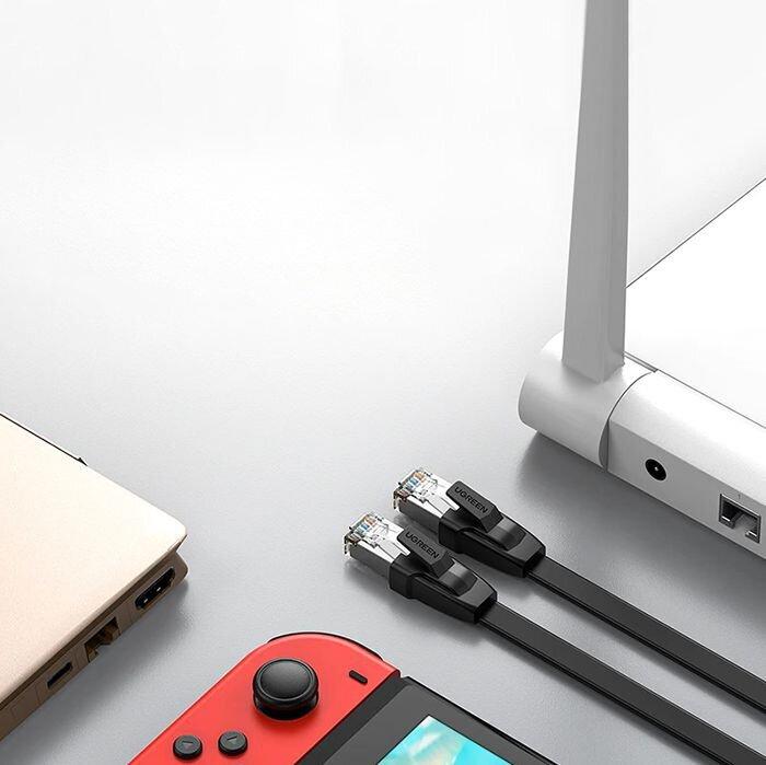 Image du produit Ugreen NW134 Cat 8 U / FTP Flat Ethernet RJ45 Cable Pure Copper 5m (U/FTP, CAT8.1, 5 m)