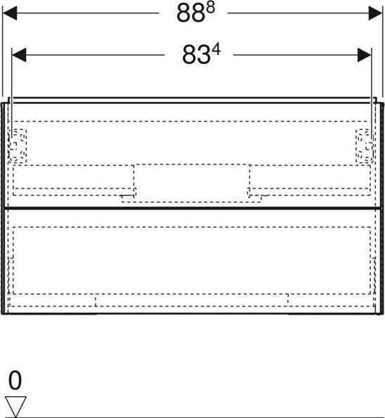 Produktbild Geberit ONE Waschtischunterschrank, 2 Schubladen, 88,8x50,4x47cm, 505.263.00. (54 x 47 x 69 cm)