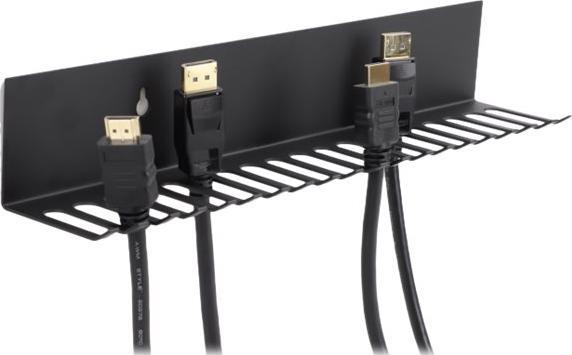 Image du produit Delock Porte-câbles 318 x 65 mm pour montage mural noir (0.32 m)