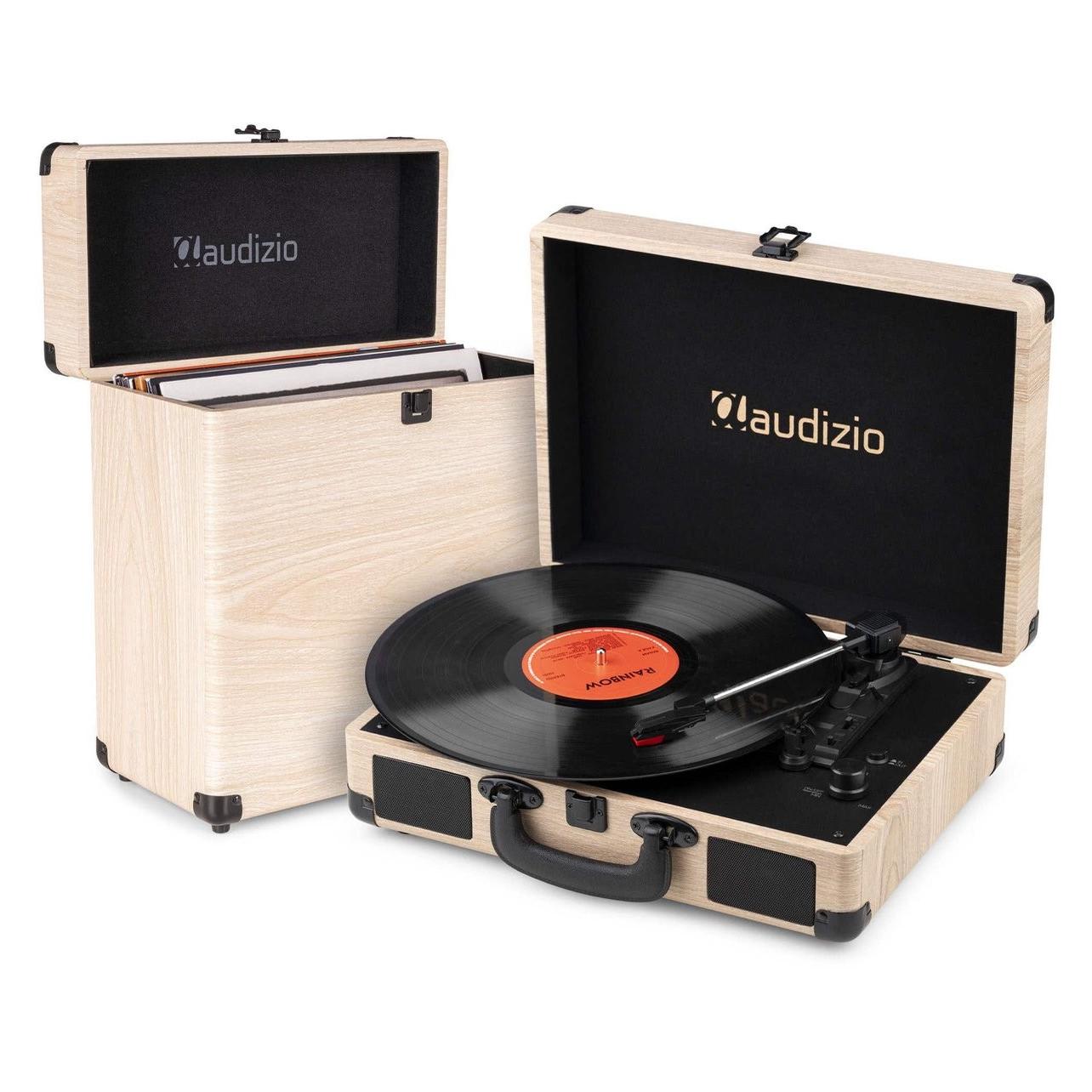 Audizio Giradischi Retro Con Custodia Per Dischi (Halfautomatisch), Platenspeler, Bruin