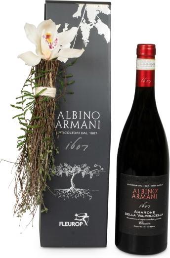 Fleurop Charmanter Flaschengeist mit Amarone Albino Armani DOCG (75 cl) (1 x 75 cl)