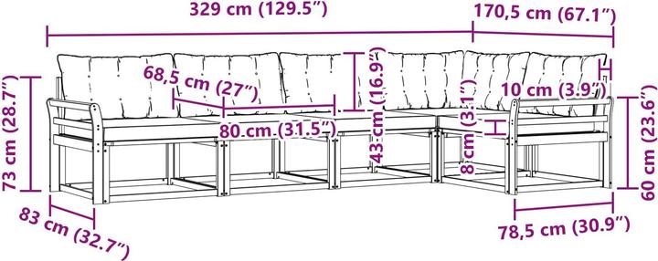 Produktbild vidaXL Gartenmöbel Set