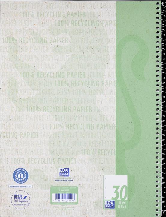 Immagine prodotto Oxford Blocco note per il riciclaggio del college, A4+ (A4+, Nessuna, Copertina morbida)