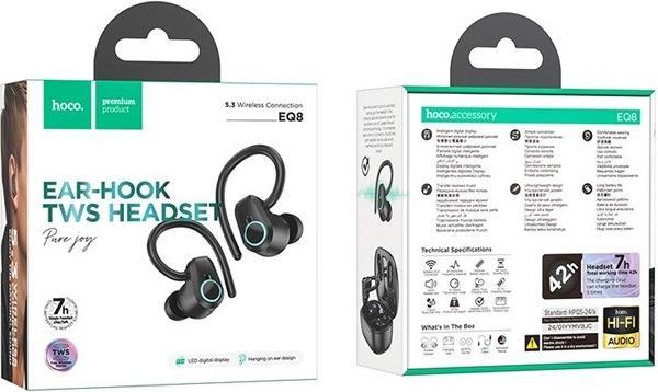 Image du produit Hoco EQ8 Pure Joy Headset Wireless In-Ear Anrufe/Musik Bluetooth Schwarz (7 h, Sans fil)