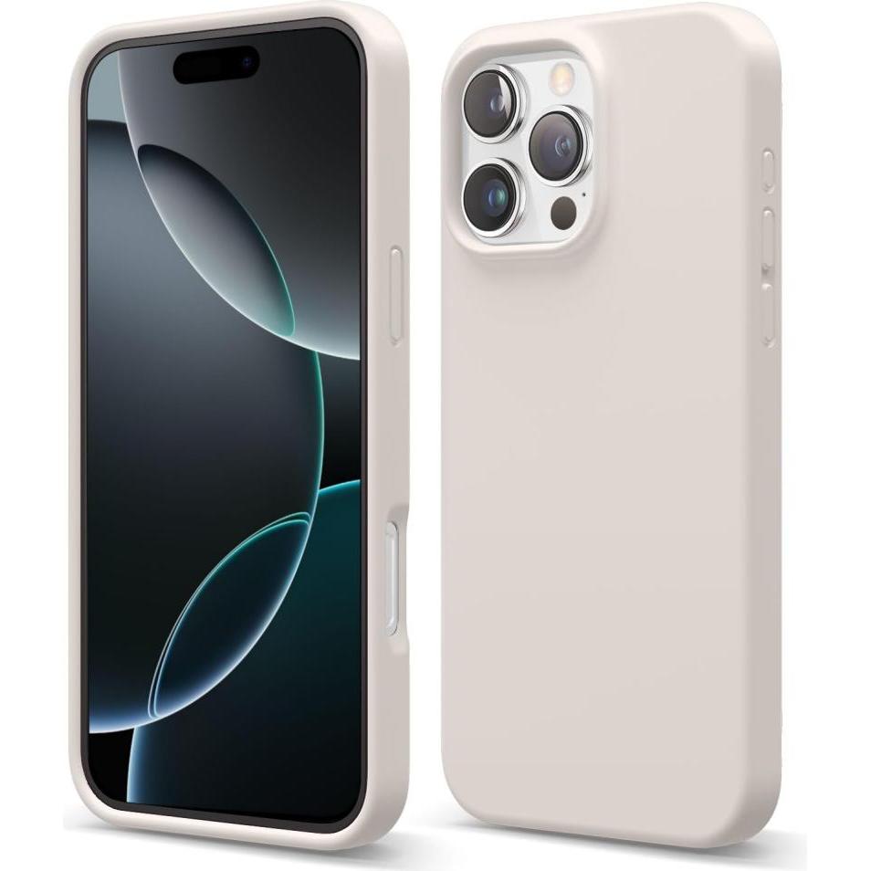 Screenguard Liquid Silicone Case (Apple iPhone 16 Pro), Smartphone Hülle, Beige