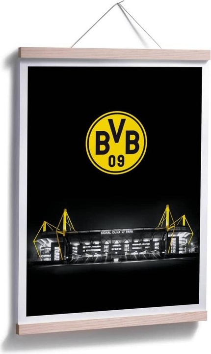 Produktbild Borussia Dortmund BVB Signal Iduna Park bei Nacht Emblem (24 x 30 cm)