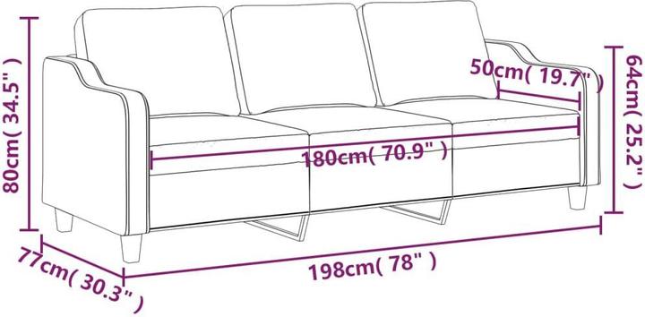 Produktbild VidaXL Ginni (3-Sitzer)